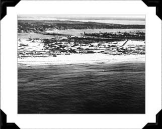 Okaloosa County acquired 3-miles of Santa Rosa Island in 1950. The acquisition of Okaloosa Island culminated the efforts of U.S. Representative Robert F. Sikes, who introduced the bill authorizing the transfer. The community of Destin, the world's luckiest little fishing village, was founded by Captain Leonard Destin in 1845. It adopted the ways of its New England founder.
The creation of Destin's East Pass is one of the County's great stories. Mr. O.T. Melvin was one of the four men responsible for the freak occurrence. Heavy rains had built up pressure in the bay, at which time it was higher than the Gulf. The four men attempted to dig a small trench from the Gulf to the bay with shovels. The pressure-driven waters literally exploded through the small breach. The flood leveled a forest in the process. The old Pass, located further east, completely closed with silt within three years. Today, the Destin East Pass is maintained by periodic dredging. Mr. Melvin later regretted the changes that had occurred.